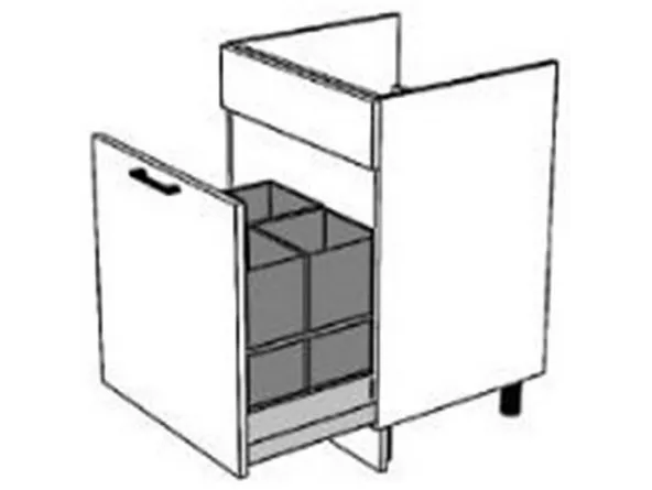 LORA DZS 6 Spülenunterschrank 60 cm, eine Schublade mit Vollauszug