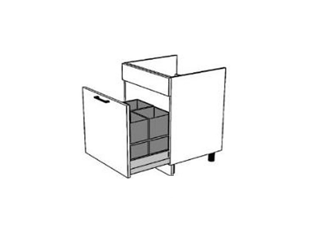 Spülenunterschrank 80 cm| eine Schublade mit Vollauszug 