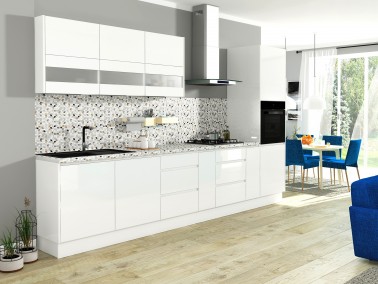 Campari Küchenzeile 360 cm Weiß