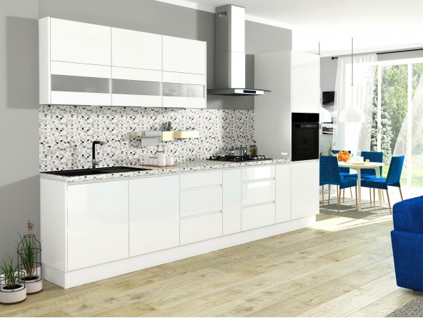 Küche Campari -Beispielkonfiguration Hochglanz Weiß