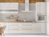 Grifflose Hochglanz Einbauküche Küchenzeile Campari 300 cm, 8-teilig, in Weiß