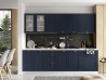 Landhausküche mit Rahmenfronten Adele - Beispielkonfiguration Blau