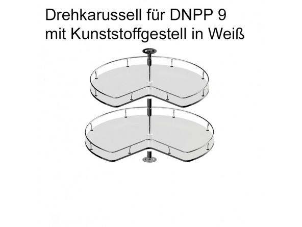 Drehkarussell für DNPP9 
mit Kunststoffgestell in Weiß