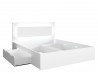 Schlafzimmer Fino Weiß - Bett mit Schubladen