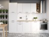 Küchenzeile ELIN 280 cm, 9-teilig, Fronten Weiß