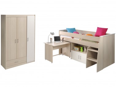 Charly 6 Hochbett und Kleiderschrank