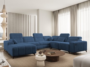 Ecksofa in U-Form Dafne 8 - blau