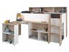 Parisot  Lucas-  Hochbett mit Schreibtisch und viel Stauraum