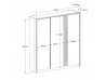 Dreitüriger Kleiderschrank Escale 6 von Parisot - Außenmaße