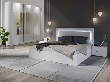 Schlafzimmer in Hochglanz Weiß - Panarea