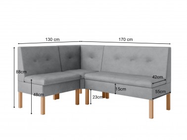 Eckbank Paris - Abmessungen
