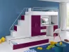 Hochbett Tomi mit Schreibtisch und Kleiderschrank - Gästebett
