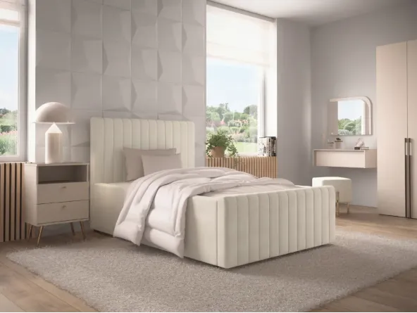 Polsterbett Batina 01 Creme Design