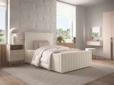 Polsterbett Batina 01 Creme Design