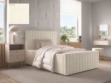 Polsterbett Batina 01 Creme Design mit Stoffprobe