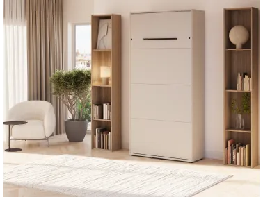Schrankbett Vivario 90x200 Kaschmir geschlossen