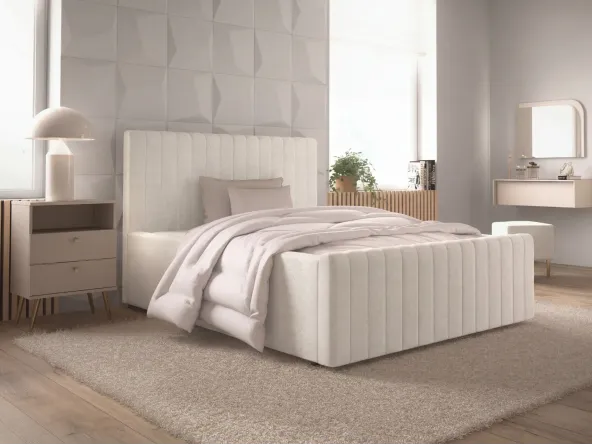 Polsterbett Batina 01 Creme Design