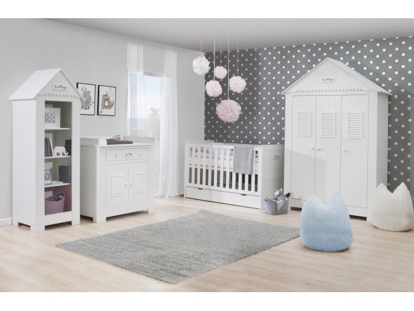 Babyzimmer Marseille MDF von Pinio Beispielkonfiguration mit 3T Schrank