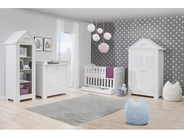Marseille - MDF Babyzimmer mit zweitürigem Kleiderschrank