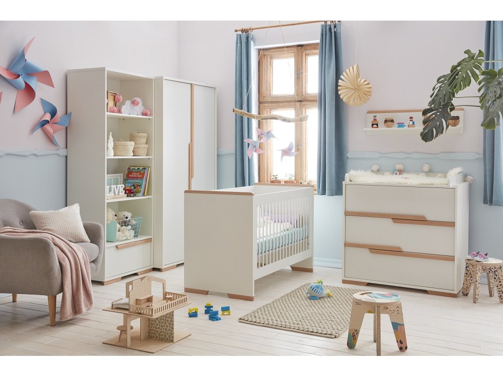 Babyzimmer Set Snap v. Pinio bestehend aus Babybett 120x60 cm, Kommode